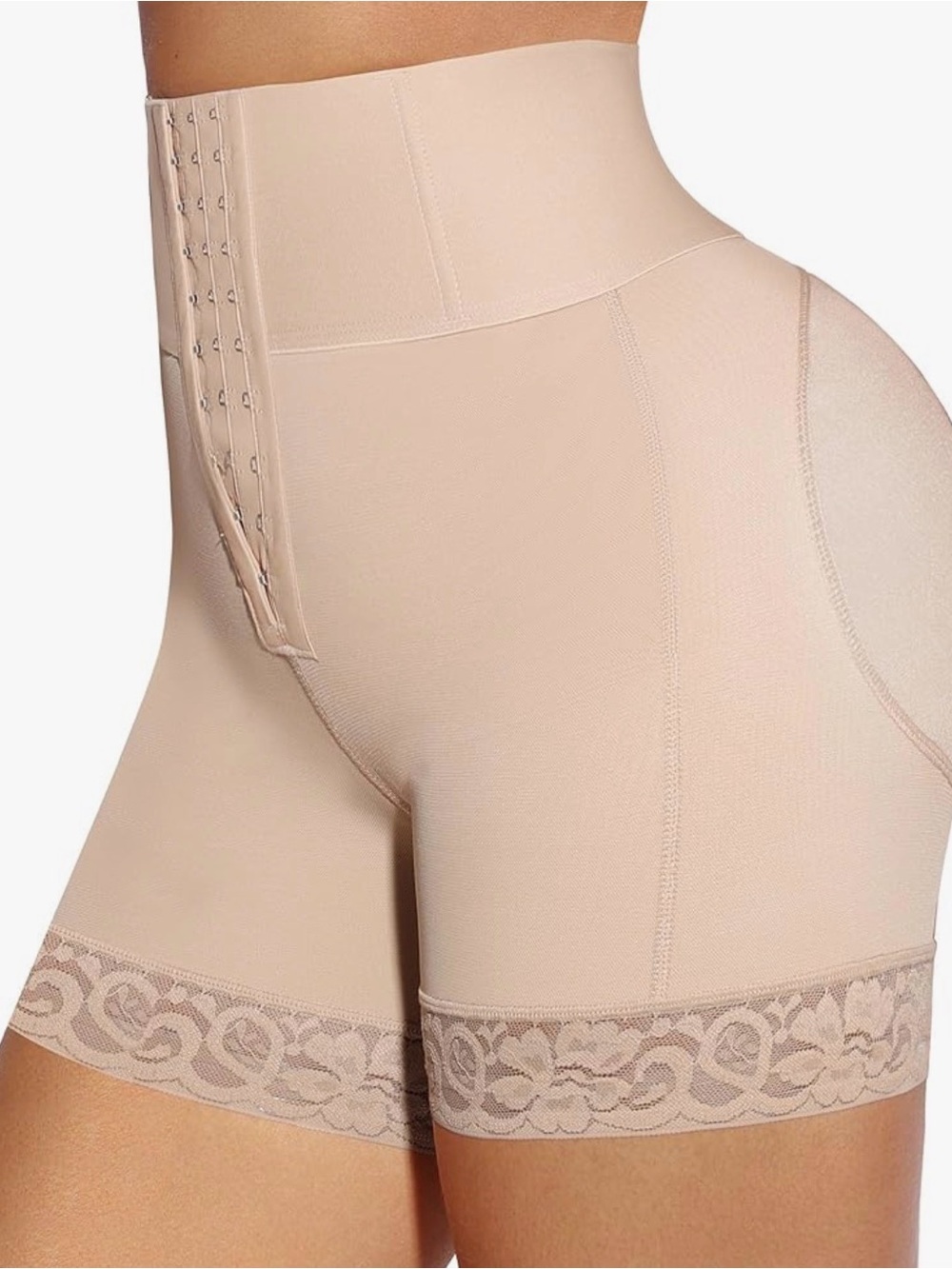 High Waist Body Shaper Shorts - Tummy Control & Butt Lifter - Nude